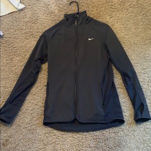 Nike dri-fit grey zip up jacket size M
